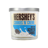Smoke Out Candles Hershey's Cookies 'N' Creme scented candle, white soy wax, triple wick, front view