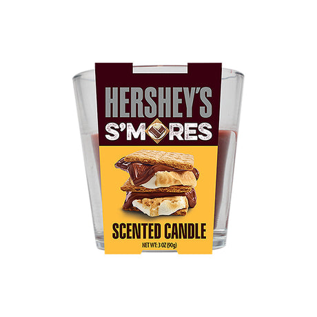 Hershey's S'mores Scented Candle by Smoke Out Candles, Brown Soy Wax, Front View