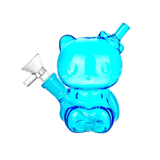 Hey There Kitty Glass Water Pipe | 4" | 14mm F | Colors Vary