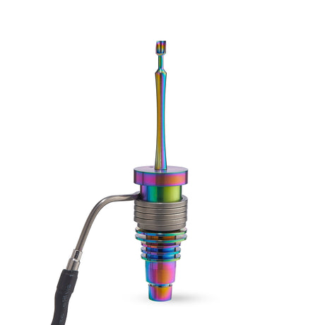 High Five Chromatic Multi Tip Carb Cap for Dab Rigs, Titanium, Side View