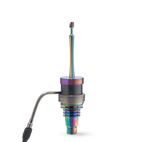 High Five Chromatic Multi Tip Carb Cap for Dab Rigs, Titanium Build, Side View
