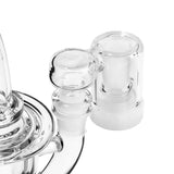 High Five ClaimSaver Glass Adapter for concentrates, borosilicate, side view on white