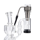High Five ClaimSaver Glass Adapter, Curved Design for E-Nail, Borosilicate, Side View