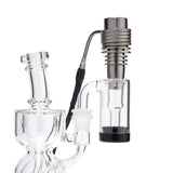 High Five ClaimSaver Glass Adapter Curved for E-Nail, side view on seamless white background