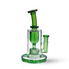 High Five Cloud Cover Torus Dab Rig in Green with Titanium E-Nail, 90 Degree Joint, Front View