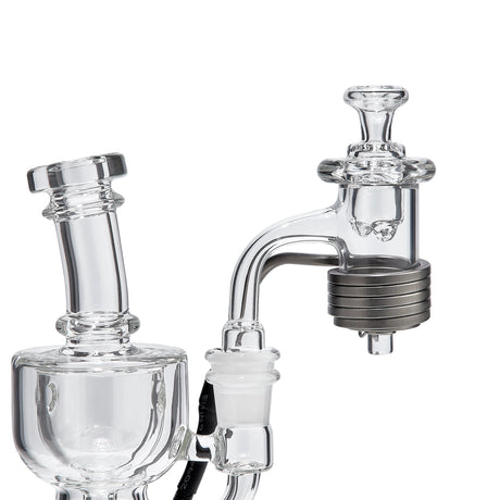 High Five Double Helix Carb Cap for Dab Rigs, Borosilicate Glass, Close-up Side View