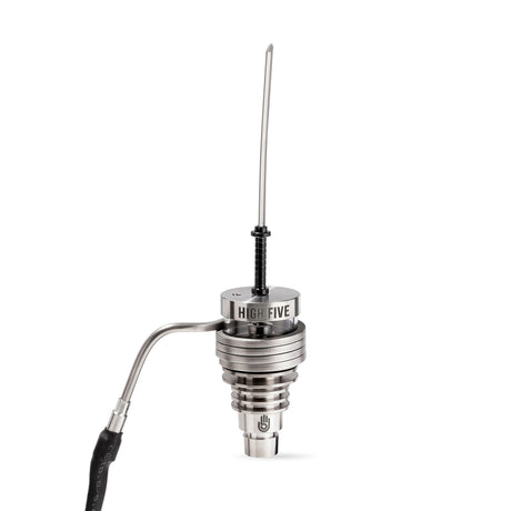 High Five LCD E-Nail with Hybrid Nail & Rig Kit, durable design for concentrates, front view