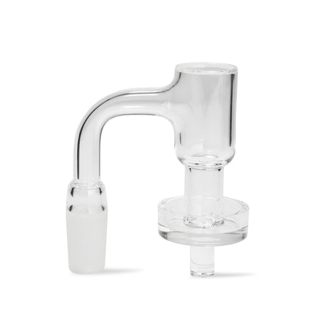 High Five LCD E-Nail Quartz E-Banger Kit with clear glass and side view on white background