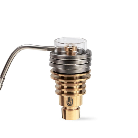 High Five LCD E-Nail with Coil, Hybrid Ti Nail & Dabber for Concentrates - Side View