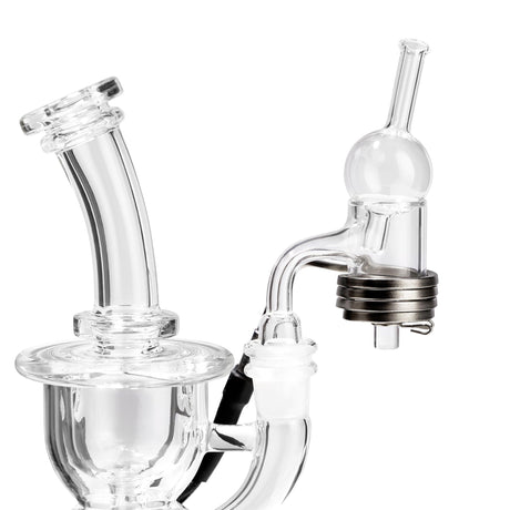 High Five MICRO E-Nail with Quartz E-Banger & Glass Rig Kit for Concentrates - Angled View