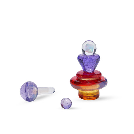 High Five Terp E-Slurper Cap Set in Lollipop variant, perfect for dab rigs, front view on white