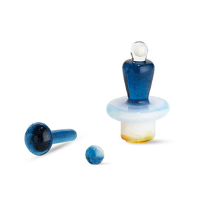 High Five Terp E-Slurper Cap Set in Seashore Variant - Front View on White Background