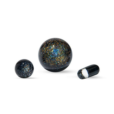 High Five Chromatic Dark Terp E-Slurper Marble Set for Dab Rigs on White Background