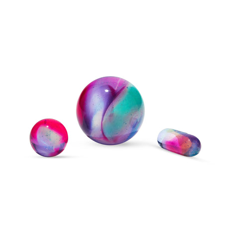 High Five Lollipop Terp E-Slurper Marble Set for Dab Rigs, Colorful Swirl Design