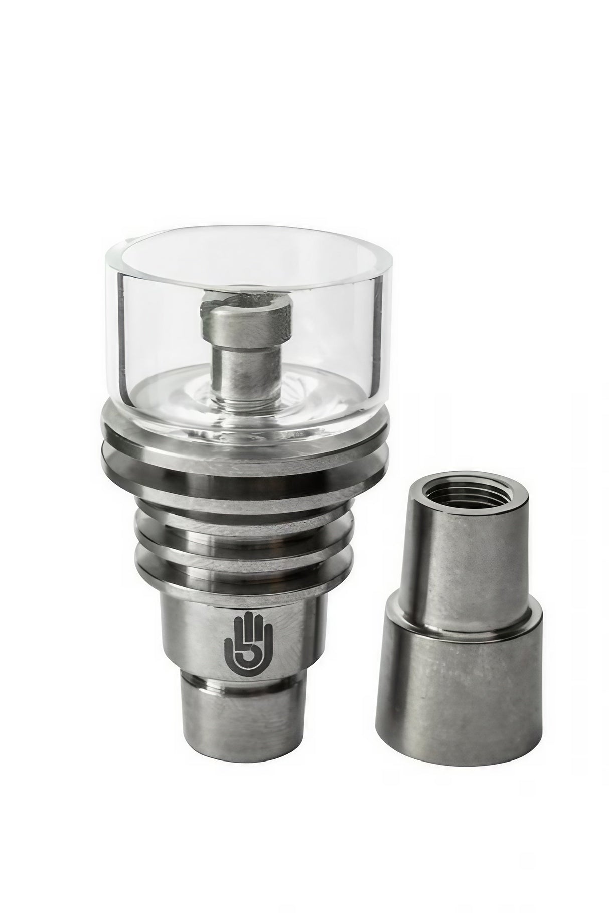 High Five Hybrid Nail with 25mm Quartz Deep Dish and Titanium Base, Front View
