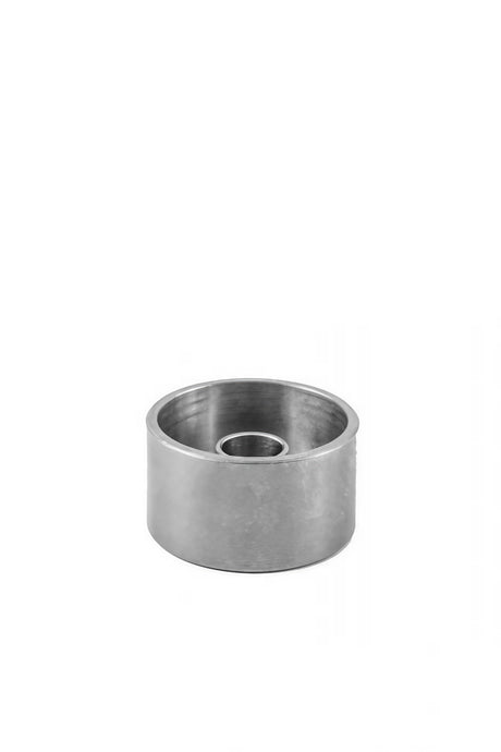 High Five Silver Universal Deep Dish Hybrid Nail for Dab Rigs, Front View on Seamless White
