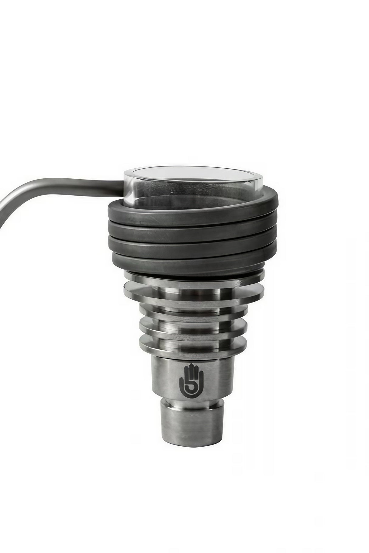 High Five Universal Hybrid Nail with 25mm Quartz Deep Dish for Dab Rigs, Side View