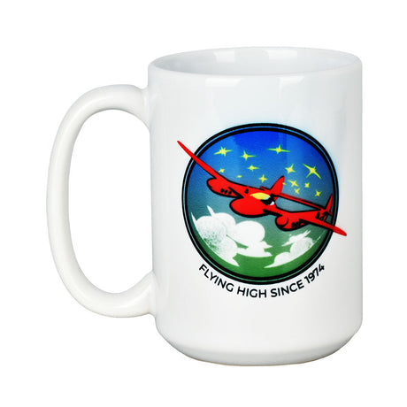 High Times Ceramic Mug - 15oz - Front View with Flying High Graphic
