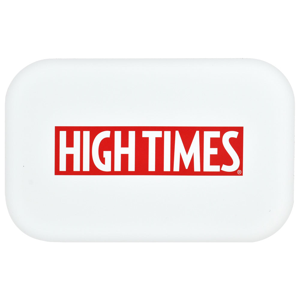High Times White Magnetic Tray Lid, 11"x7", top view on seamless white background