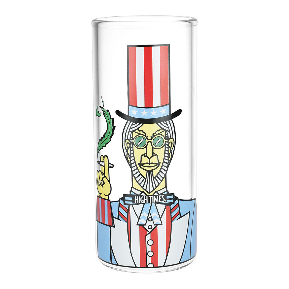 Pulsar x High Times Uncle Sam Gravity Bong, 11.5" Clear Borosilicate, Patriotic Design