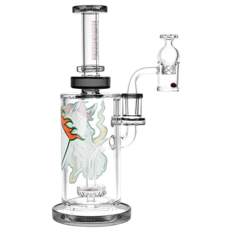Pulsar High Horse Dab Rig Set 9" Clear Borosilicate Glass with Carb Cap, Front View