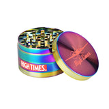 High Times Chameleon Metal Grinder, 4-piece, 2.5 inch, with vibrant rainbow finish