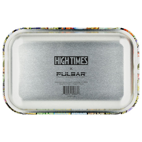 Pulsar x High Times Metal Rolling Tray with Magazine Cover Collage Design, 11" x 7"