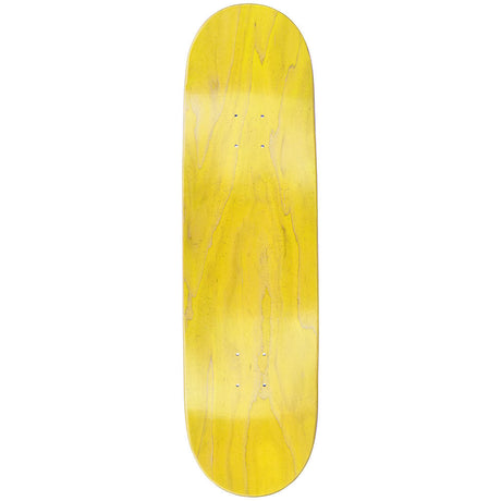 Pulsar High Times Cannabear SK8 Deck, 32.5" x 8.5", vibrant yellow with wood grain design, top view