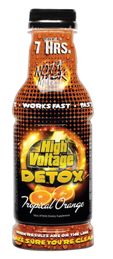High Voltage 16oz Detox Drink Tropical Orange Flavor Front View