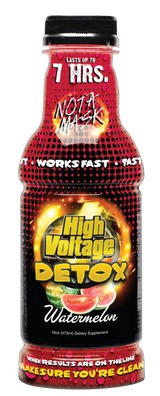 High Voltage 16oz Detox Drink in Watermelon Flavor, Front View