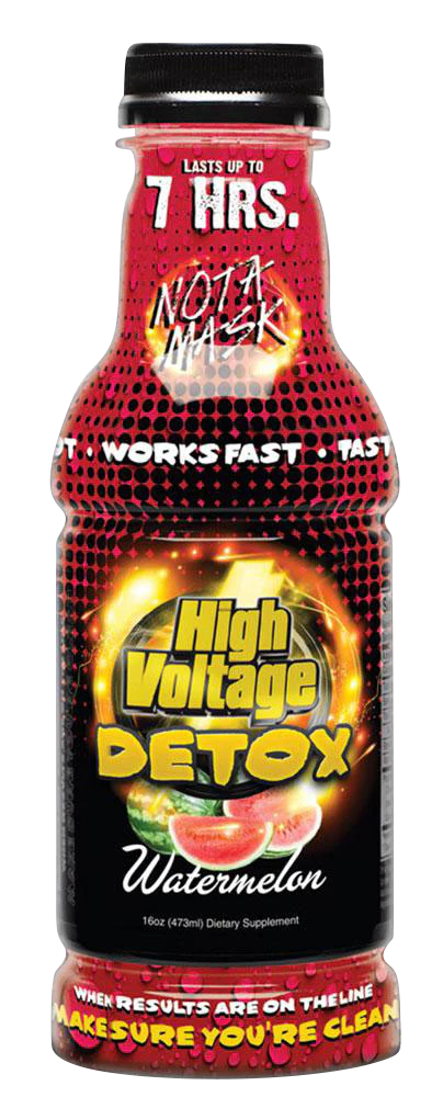 High Voltage 16oz Detox Drink in Watermelon Flavor, Front View