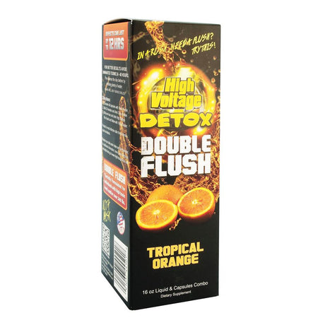 High Voltage Detox Double Flush Combo in Tropical Orange flavor, front view on white background