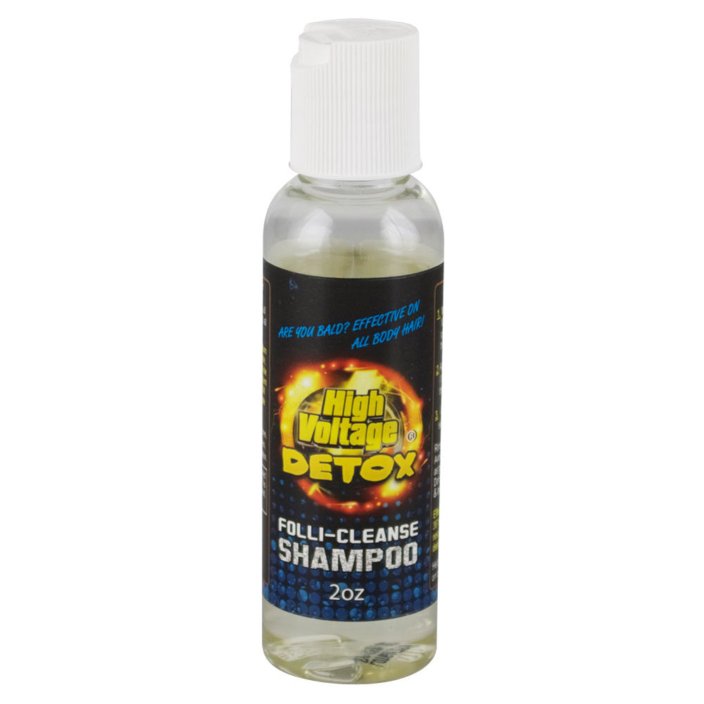 High Voltage Detox Folli-Cleanse Shampoo 2oz bottle front view on white background
