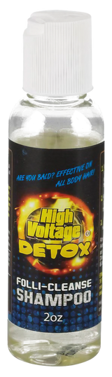 High Voltage Detox Folli-Cleanse Shampoo 2oz bottle for hair detoxification