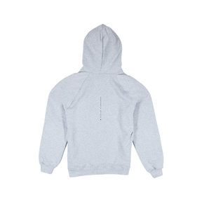 Higher Standards Hoodie in Gray featuring Concentric Triangle design on back, size range XS to 3XL