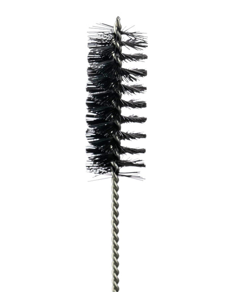 Higher Standards Pipe Cleaning Brush, Black Bristles, Front View, for Bong Maintenance