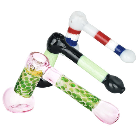 Assorted Hip Honeycomb Hammer Bubbler Pipes in Black, Clear, and Colorful Designs