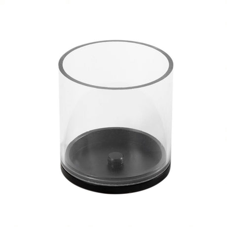 Hitoki Acrylic Cylinder Replacement for Bongs, 12" Height, Clear with Black Base, Front View