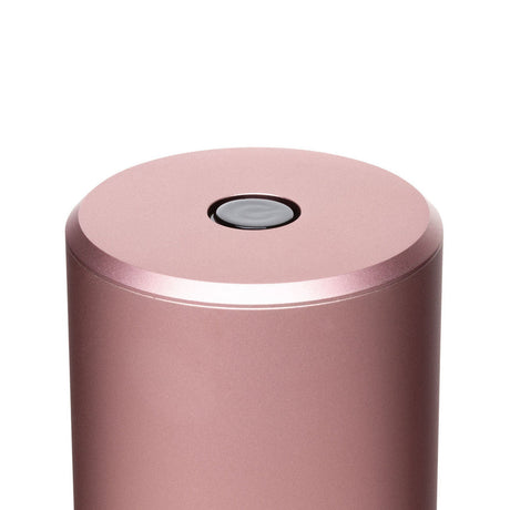 Close-up of Hitoki Trident Laser Water Pipe 2.0 in Rose Gold showing the precision button