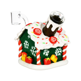 Holiday Gingerbread House Glass Dab Rig | 4.5" | 14mm F