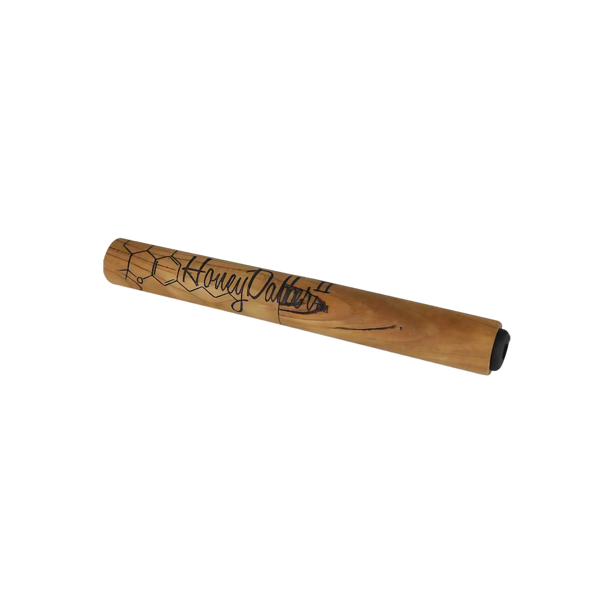 Honey Dabber II Vapor Straw Collector, Titanium & Wood, 5" Size, USA Made, Side View