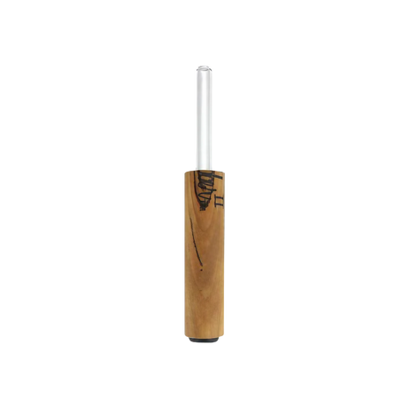 Honey Dabber II Vapor Straw Collector, 5" Titanium & Wood, USA-Made, Front View