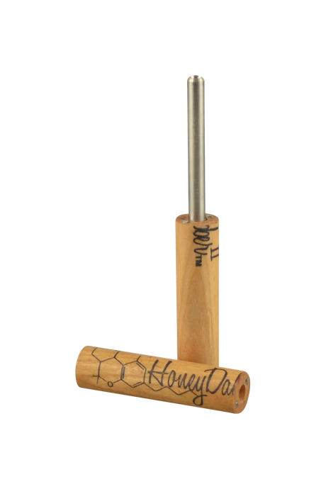 Honey Dabber II Vapor Straw Collector, 5" Titanium & Wood, USA Made, for Concentrates