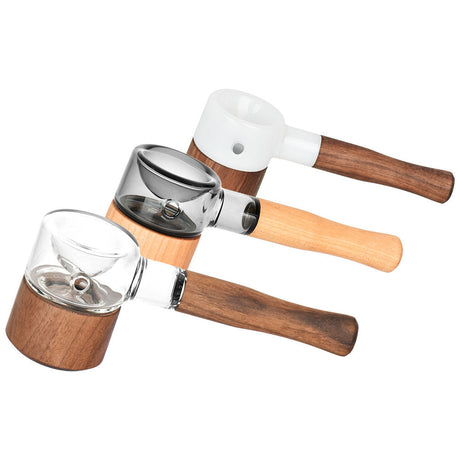 Honey Labs AfterSwarm Spoon Pipes with Borosilicate Glass Bowls and Wooden Handles