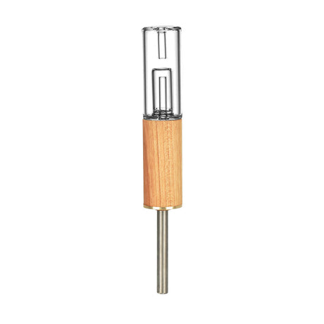 Honey Labs HoneyDabber 3 Vapor Straw with Titanium Tip, Wooden Body, Front View