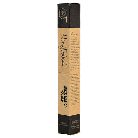 Honey Labs HoneyDabber II Black Walnut packaging, side view, portable quartz dab tool