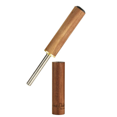 Honey Labs HoneyDabber II with Black Walnut handle and Titanium Straw, USA made, front view