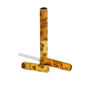 Honey Labs HoneyDabber II Quartz Tip with Save the Bees design, portable 5" dab tool