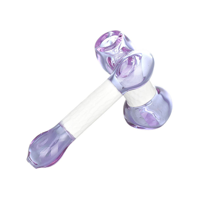 Honeycomb Hype Sidecar Bubbler in Purple, 5" Borosilicate Glass with Honeycomb Detail
