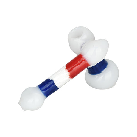 Red White & Blue Honeycomb Hype Sidecar Bubbler Pipe on Seamless White Background